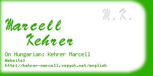 marcell kehrer business card